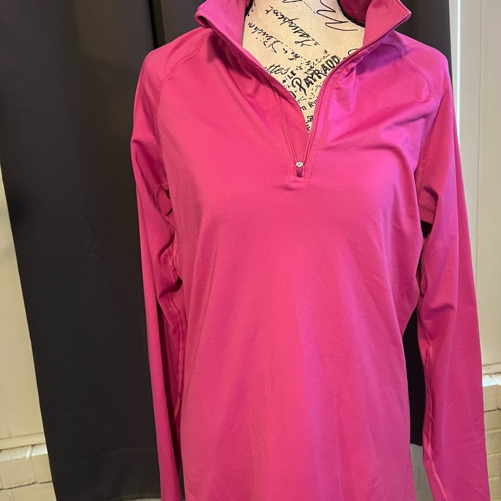 Nike Pro Combat Fuchsia Quarter-Zip Top